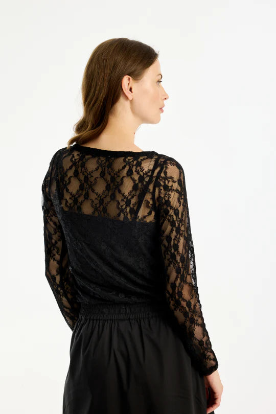 IN Front Mesh Top Kia Marinblå