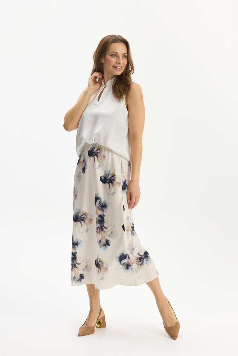 IN Front Estella Elegant Långkjol Champange