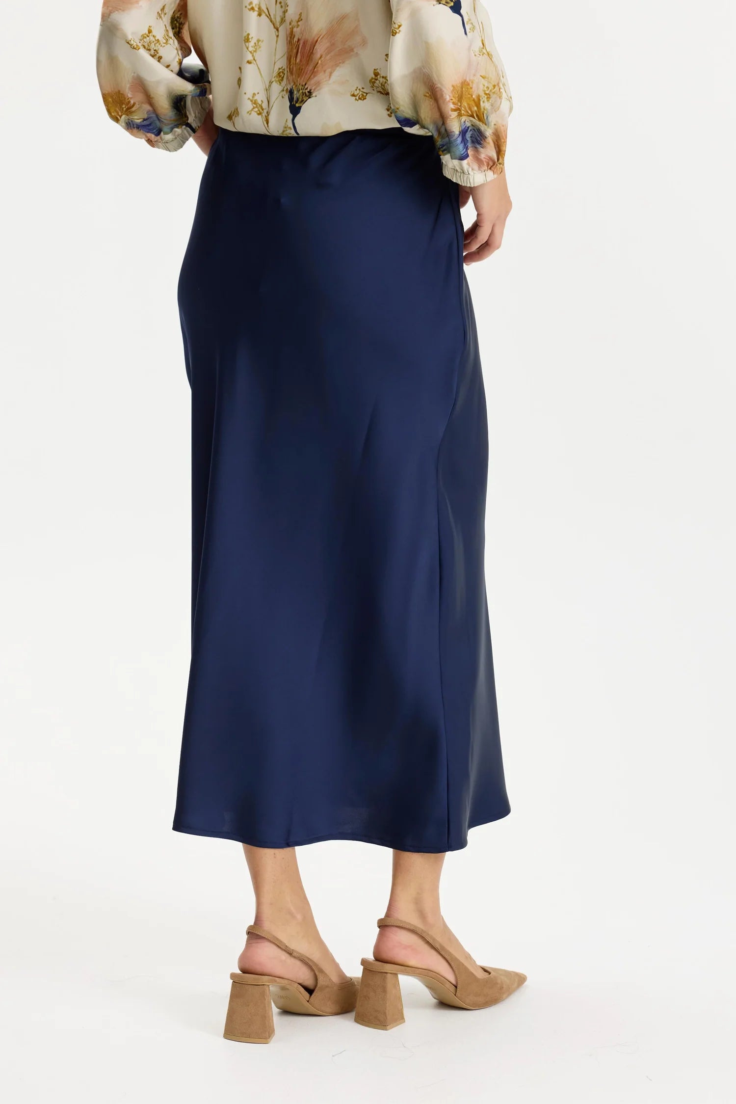 IN Front Alexandra Elegant Långkjol Marin