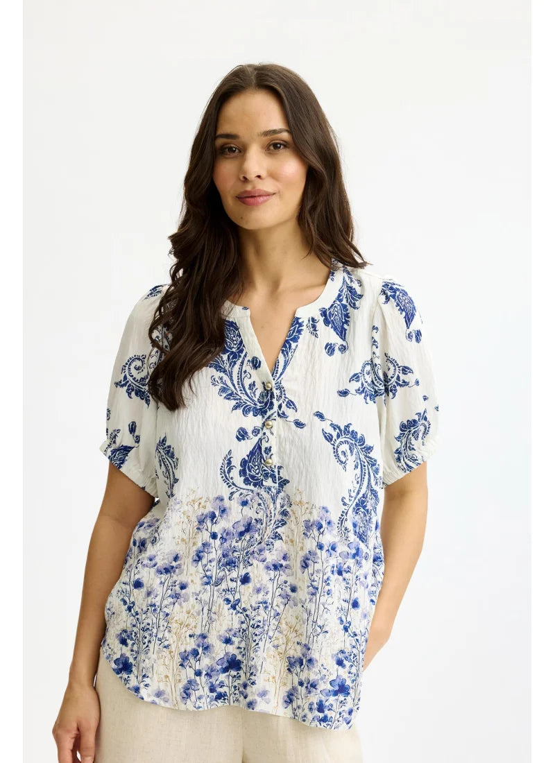 IN Front Blus Olivia Blus Blå