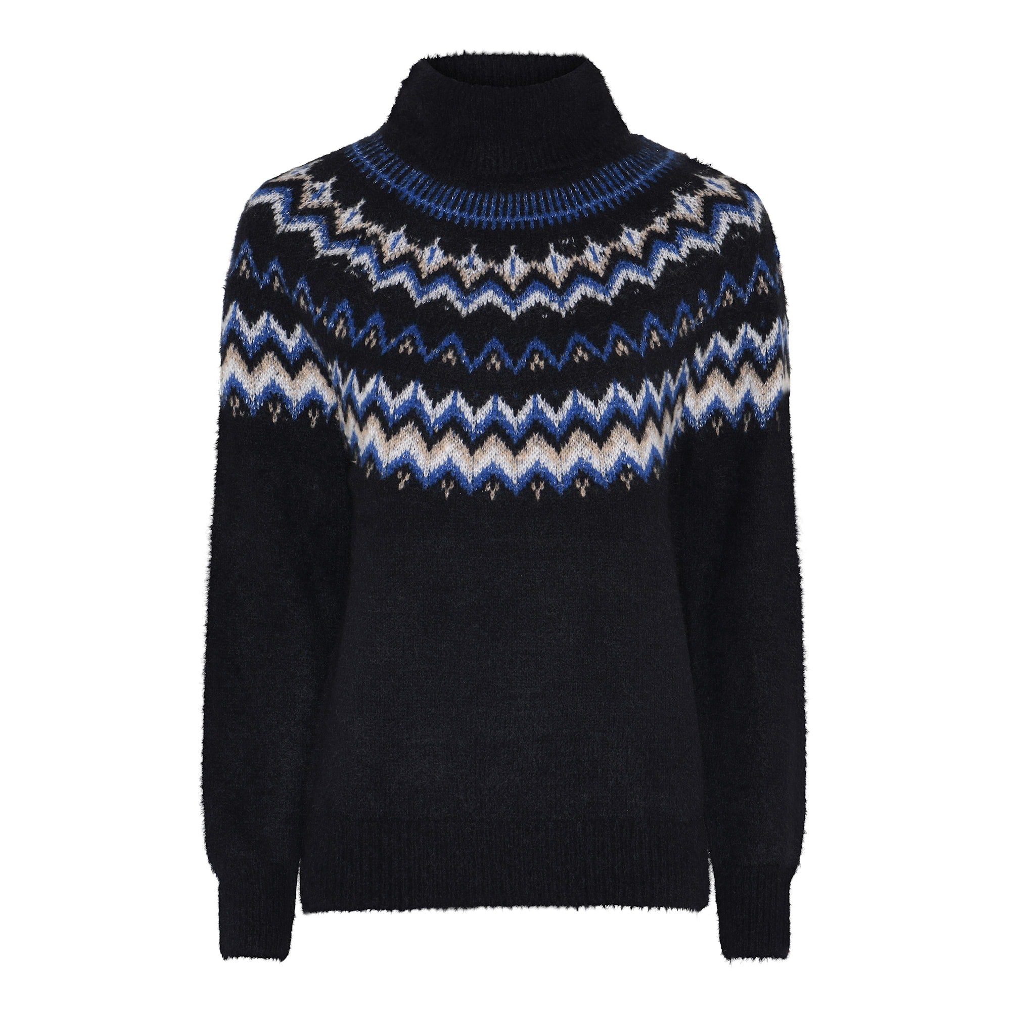 MICHA Stickad Tröja Nordic Marinblå