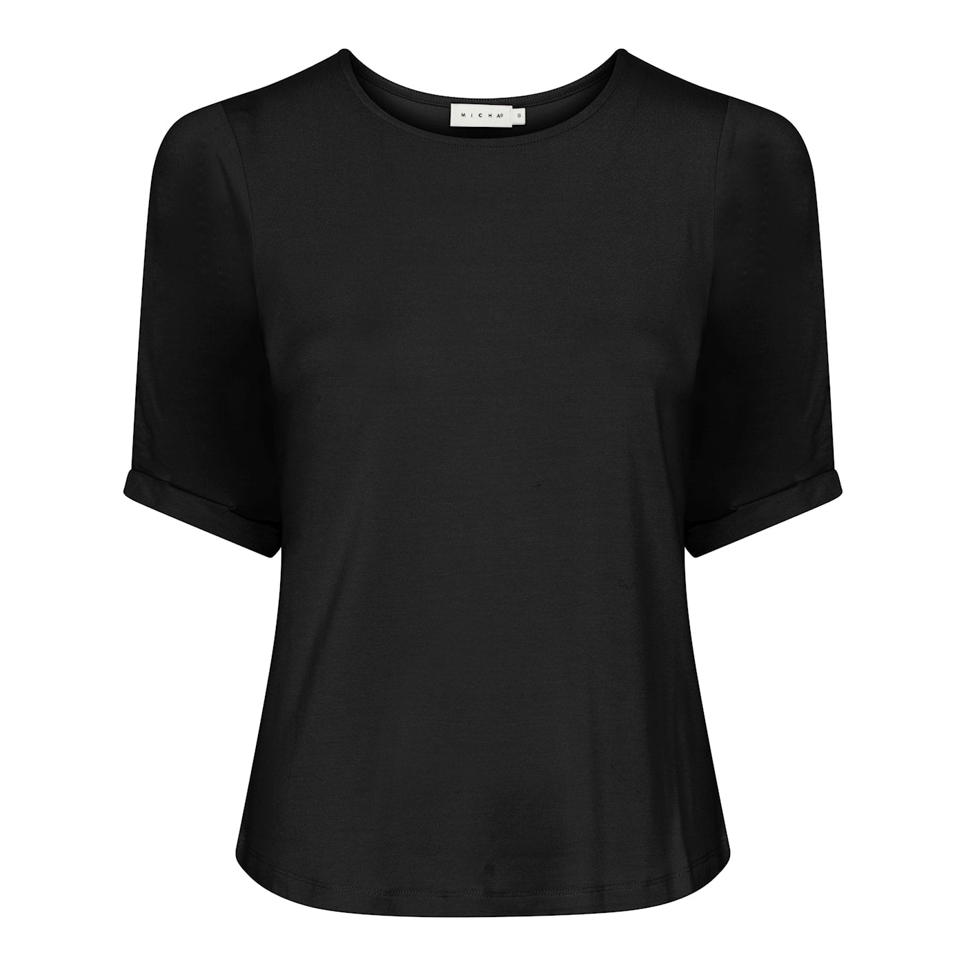 Micha Basic T-Shirt med Kort Ärm Svart