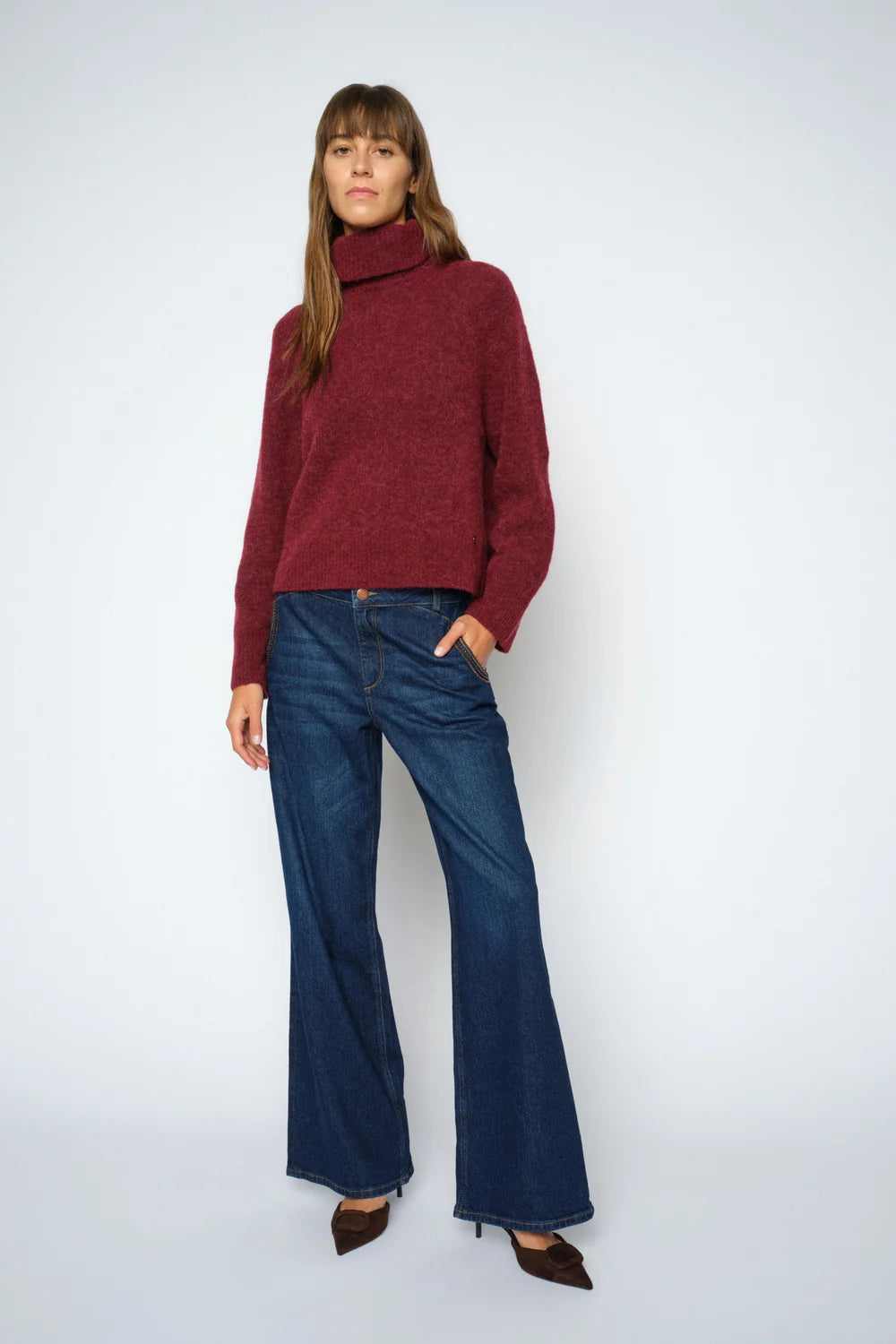 Mos Mosh Dara Emerd Jeans Mörkblå - Längd 32