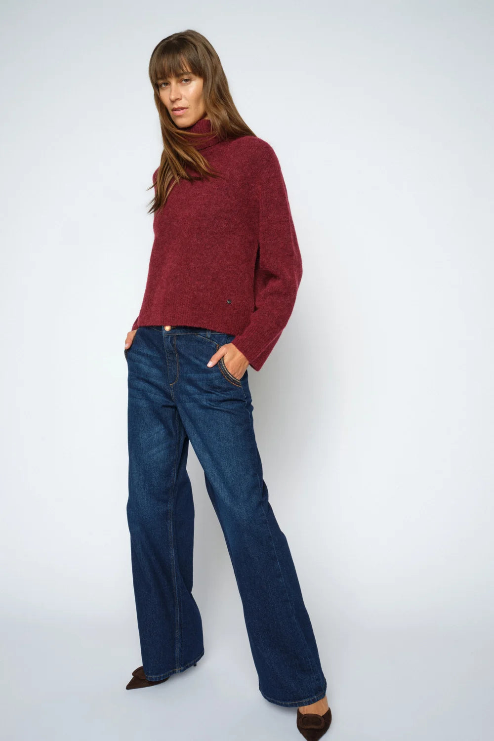 Mos Mosh Dara Emerd Jeans Mörkblå - Längd 32