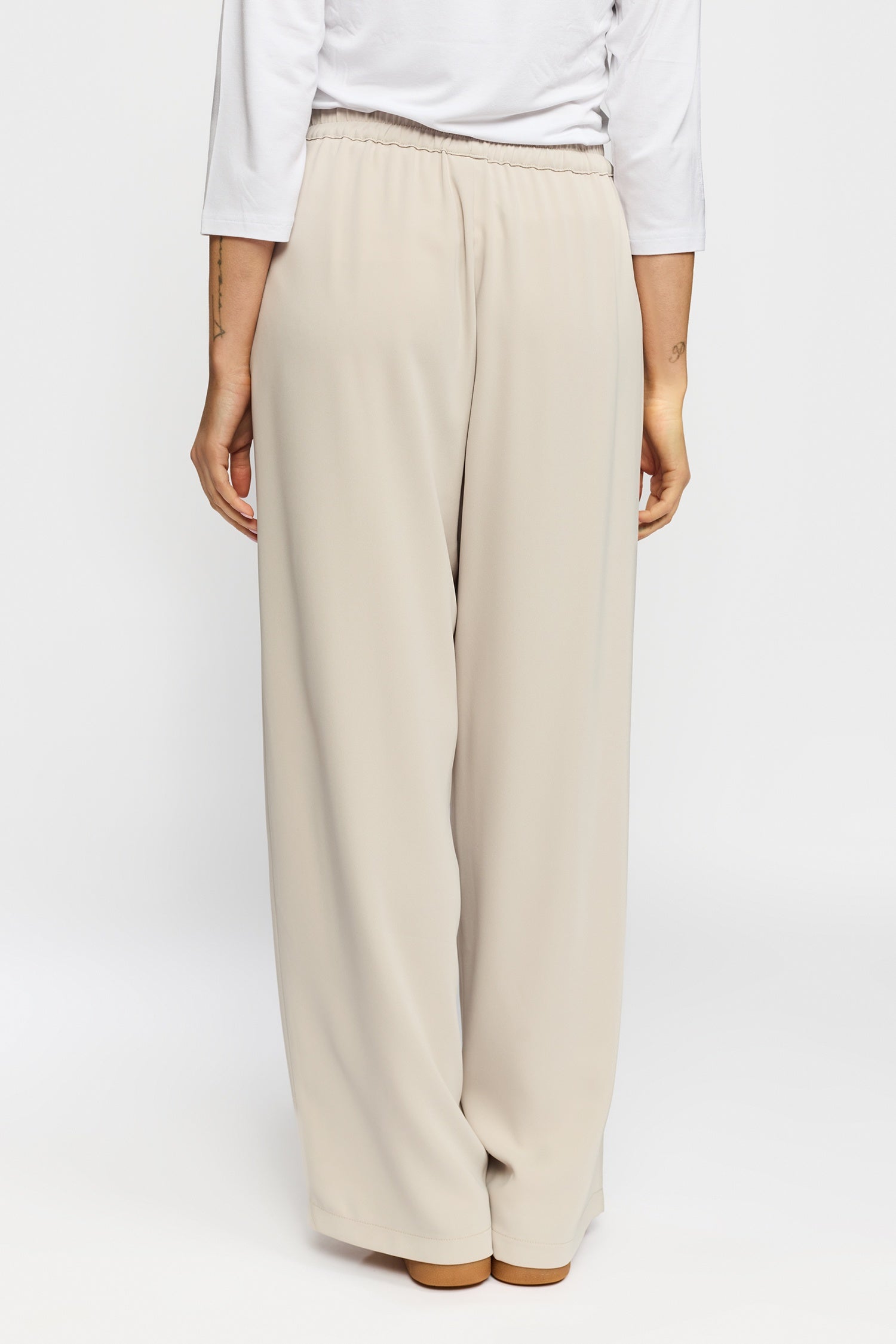 2-Biz Byxor Ofelia med vida ben Beige