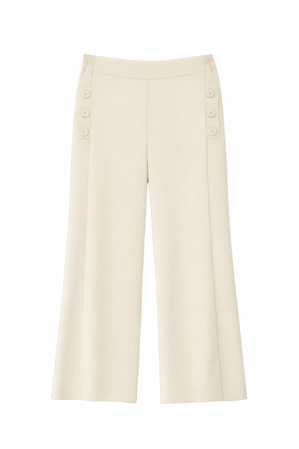 2-Biz Byxor Ofelia med vida ben Beige