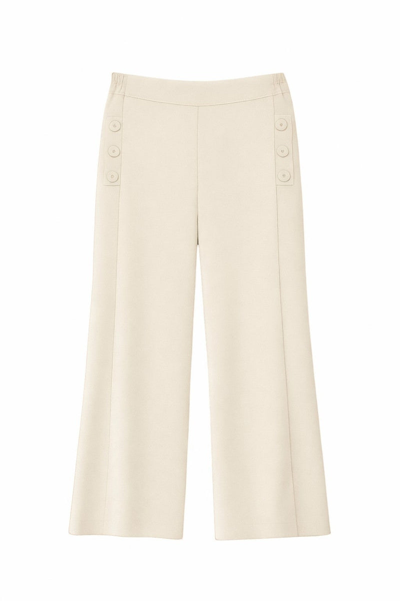 2-Biz Byxor Ofelia med vida ben Beige