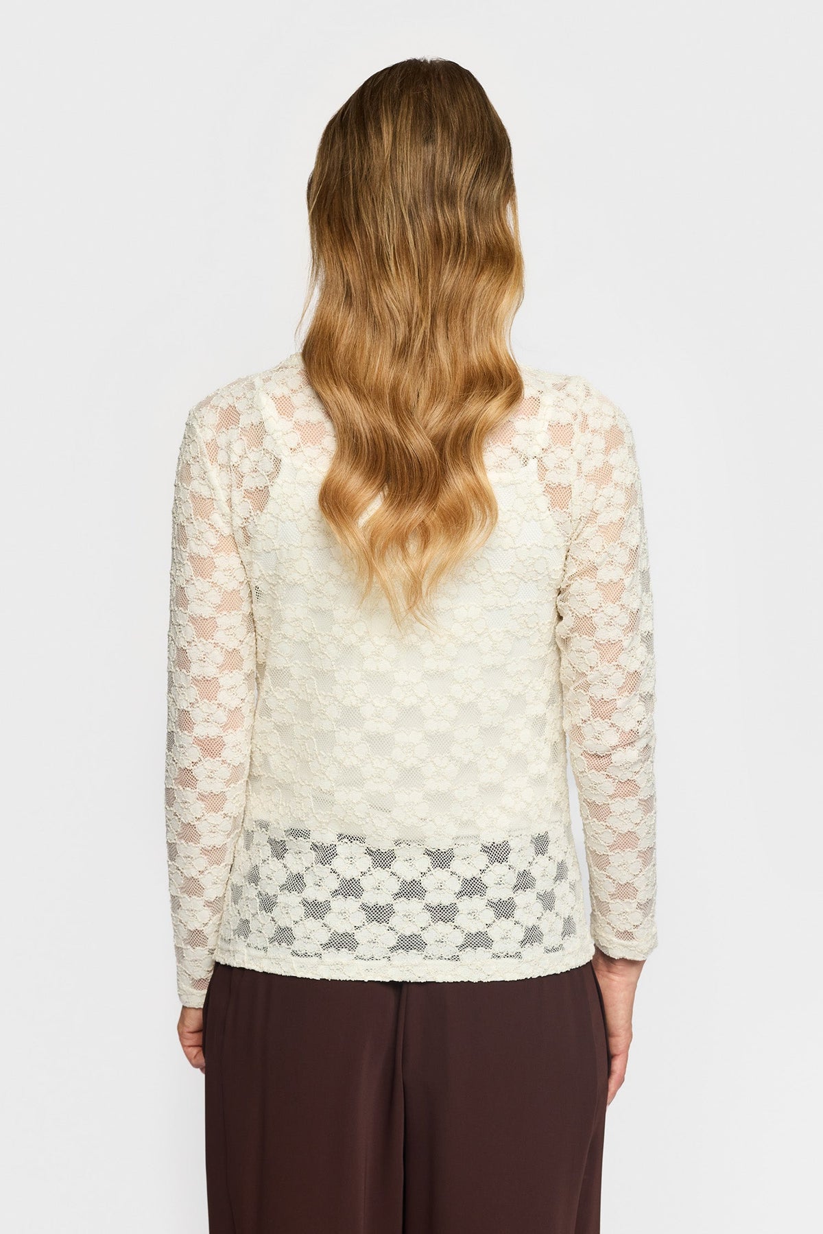 2-Biz Tilde Topp med Spets Beige