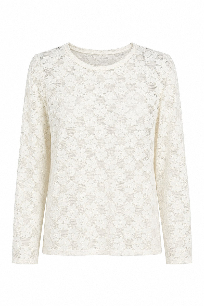 2-Biz Tilde Topp med Spets Beige