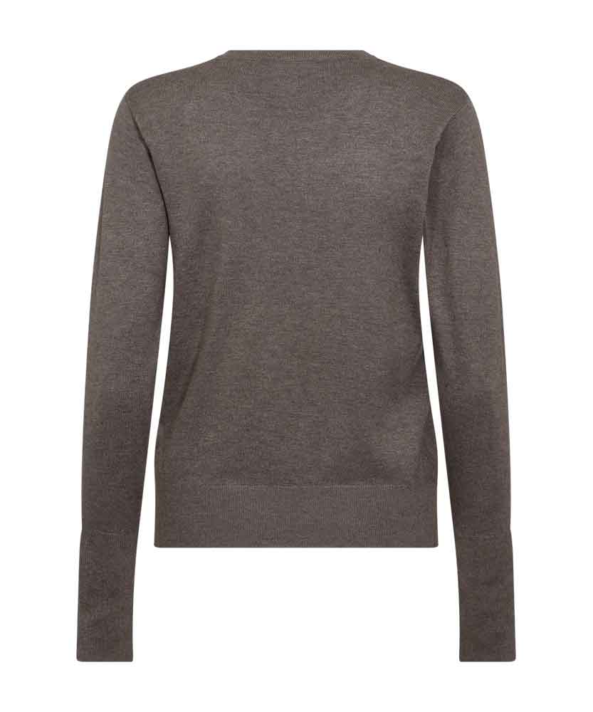 FreeQuent Jumper Katie med knappar Morel Melange