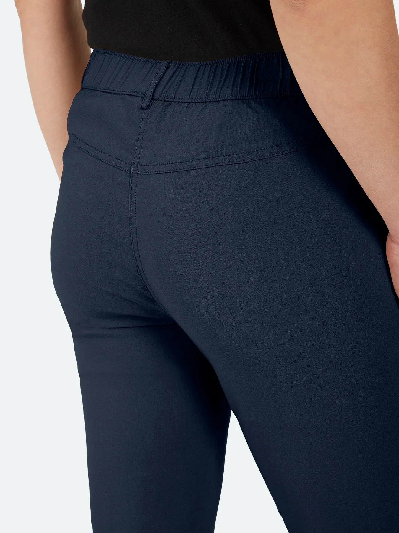 Brandtex Vardagsbyxor med Resår i Midjan Midnattsblå