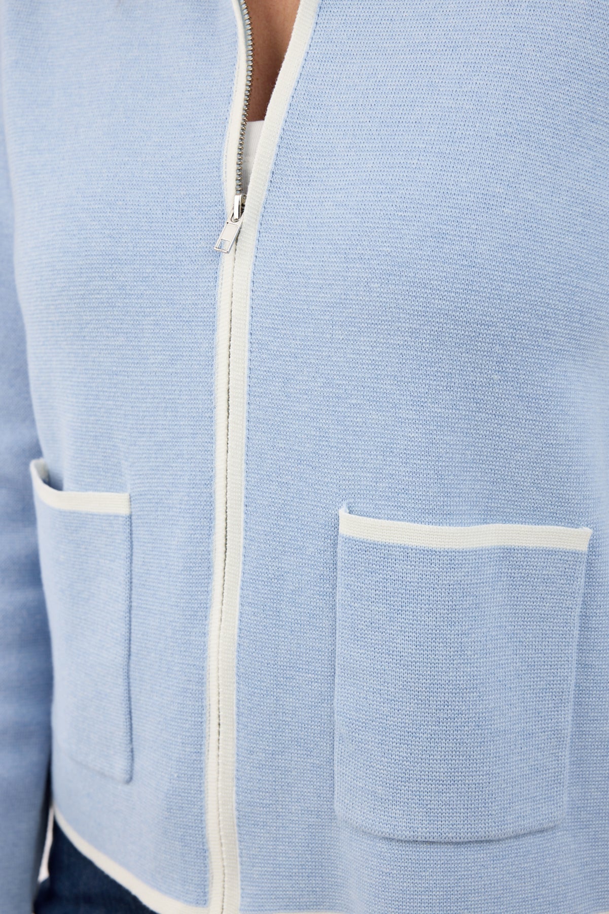 Brandtex Stickad Kofta Dam Blå