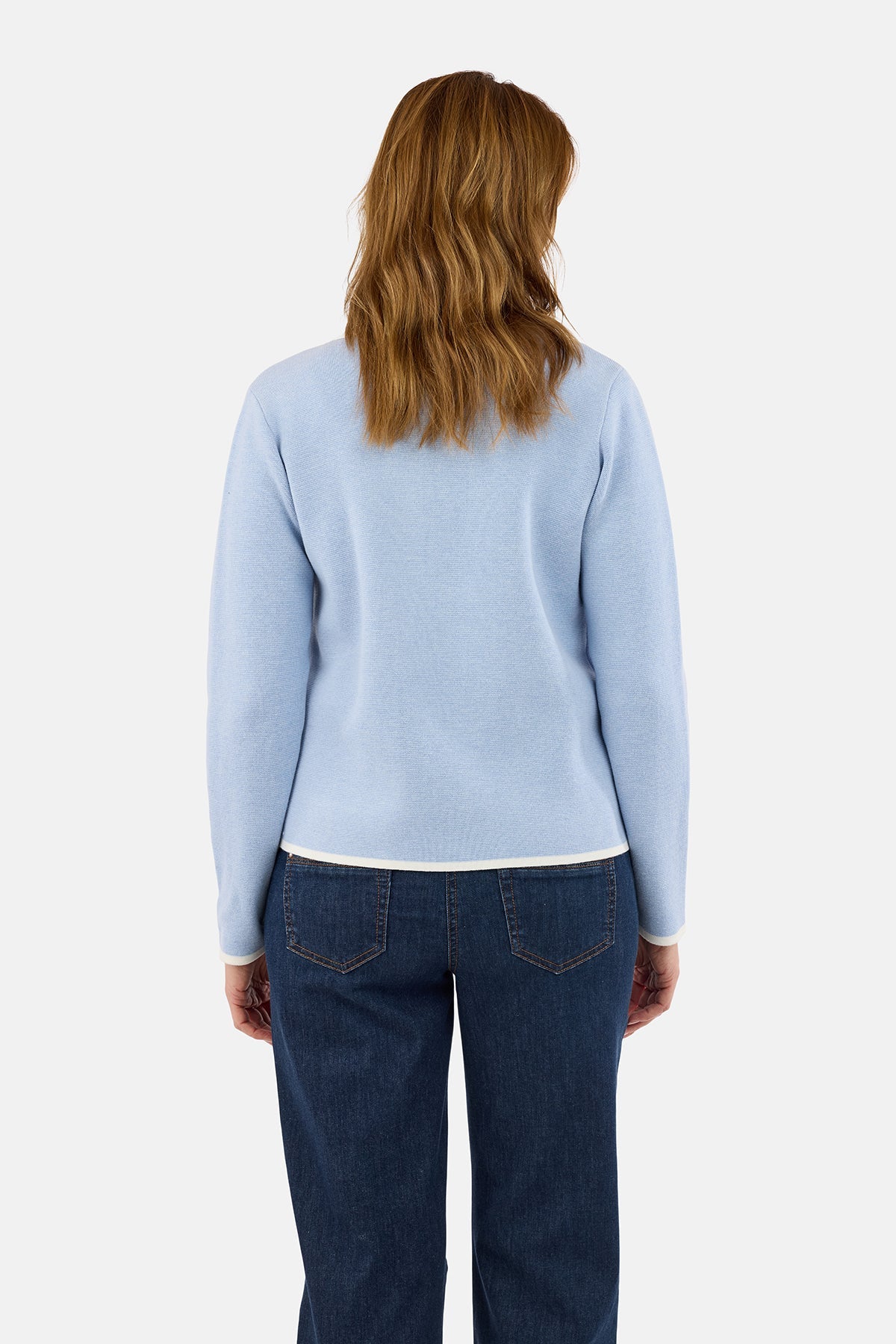 Brandtex Stickad Kofta Dam Blå