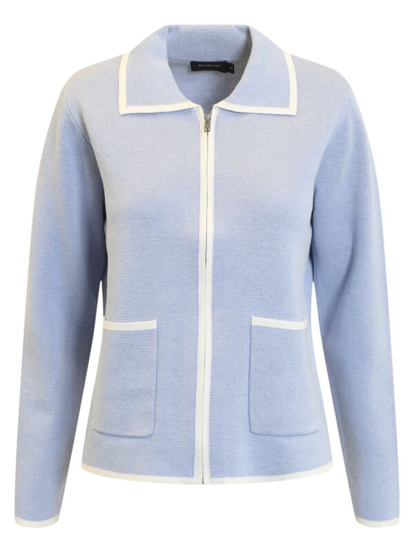 Brandtex Stickad Kofta Dam Blå