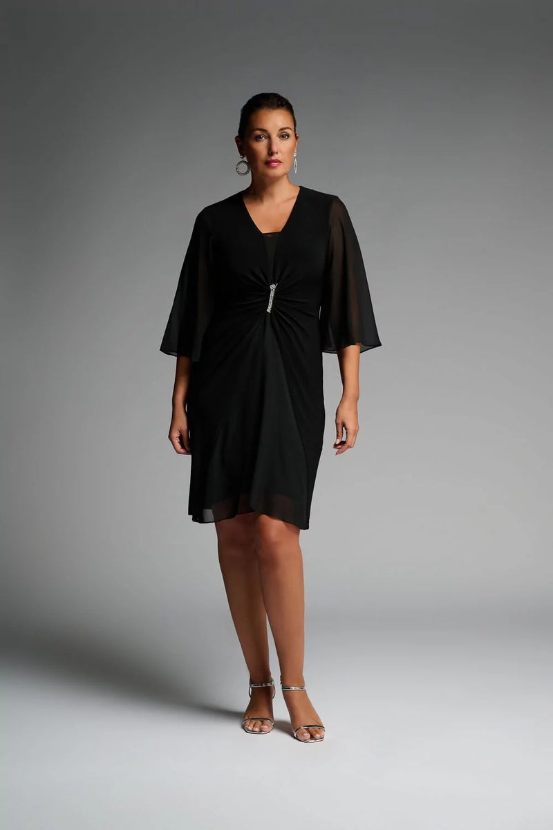 Joseph Ribkoff Chiffong Klänning Black