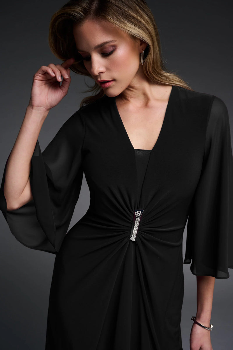 Joseph Ribkoff Chiffong Klänning Black