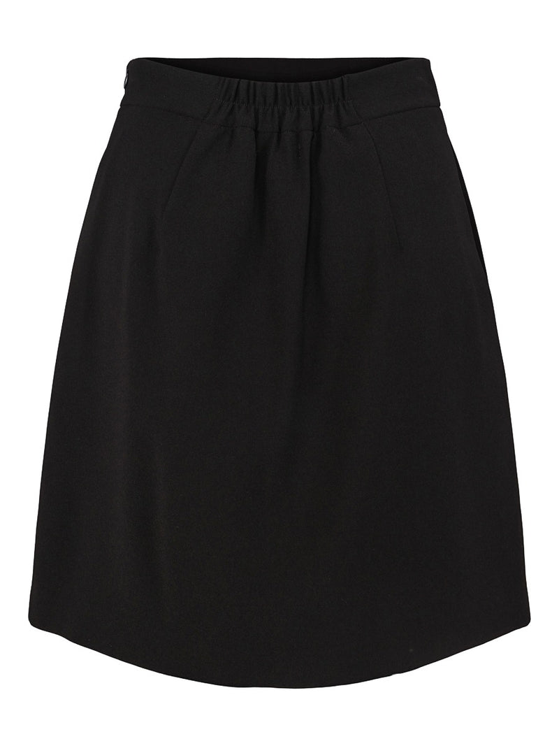 HAUST Kort kjol Black m.knappar