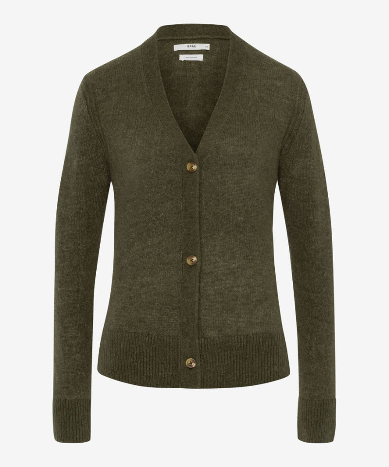 BRAX Alicia Stickad Kofta Olive