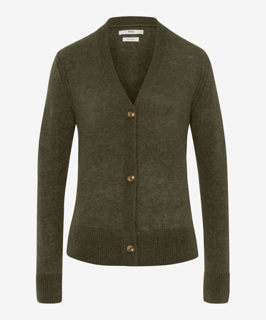 BRAX Alicia Stickad Kofta Olive