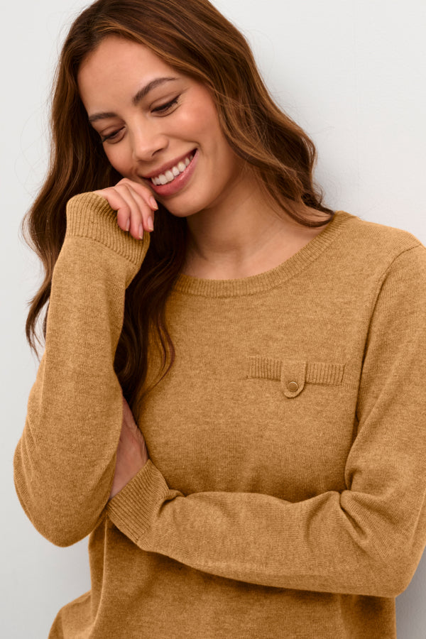 CULTURE Allida Tröja Indian Tan Melange