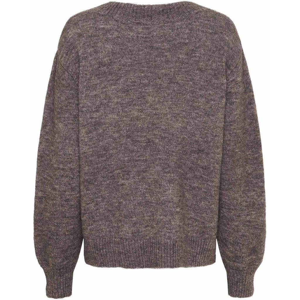 ISAY Anna V-Neck Tröja Mole Melange