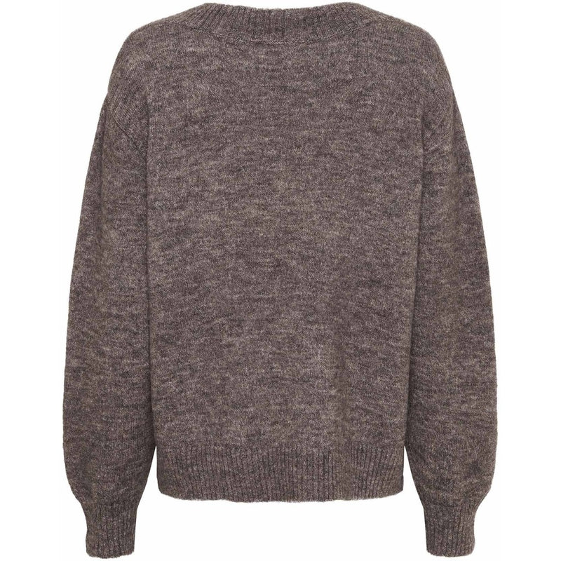 ISAY Anna V-Neck Tröja Mole Melange