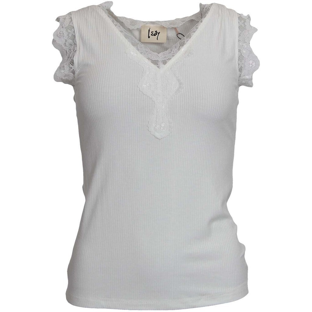 I SAY Dee Lace Topp Vit