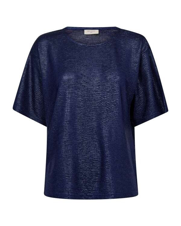 FreeQuent Metallic Topp Satina Blå