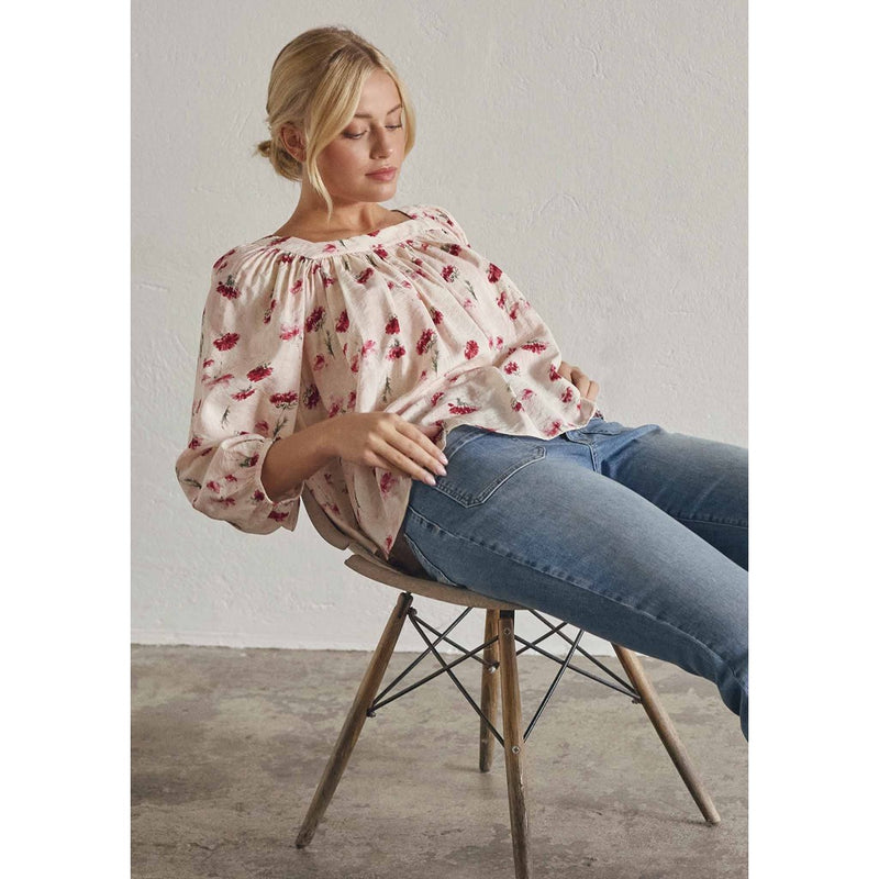 I SAY Manny Blus Småblommig Rosa