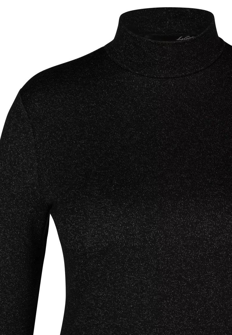 Rabe Långärmade Halvpolo Black