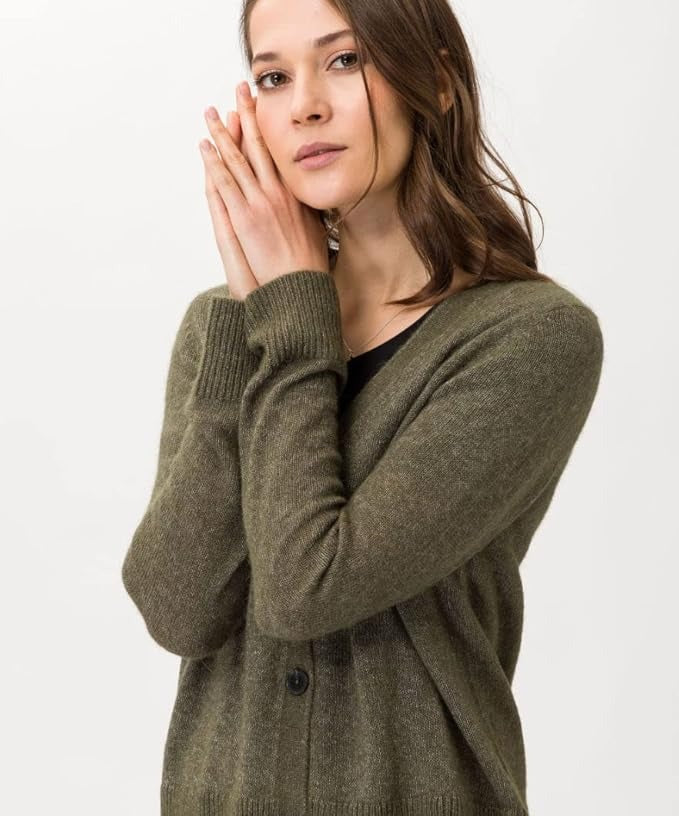 BRAX Alicia Stickad Kofta Olive