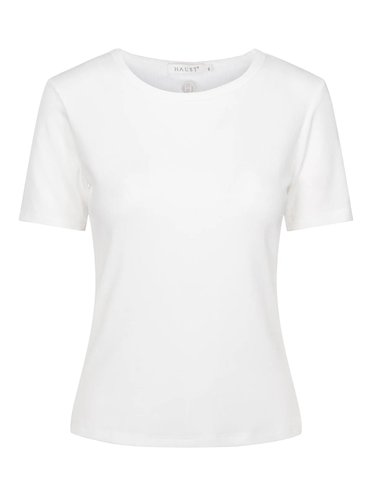 HAUST Ribbad Kortärmad Topp Vit