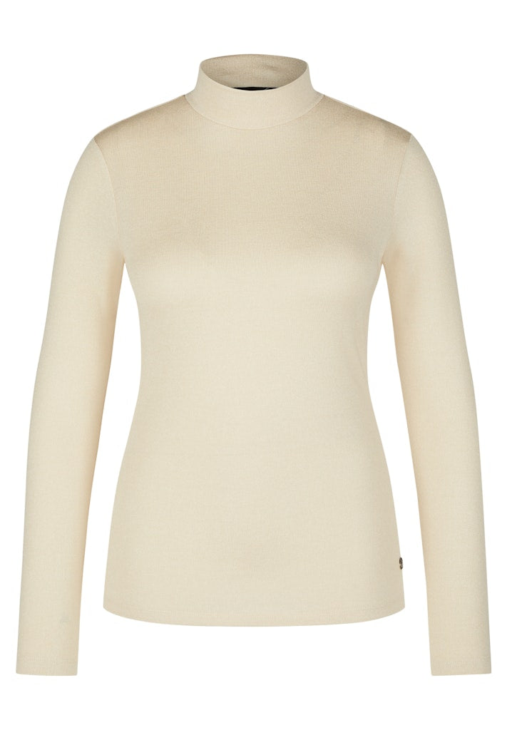 Rabe Långärmade Halvpolo Ivory