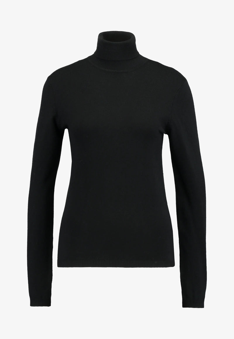 CULTURE Annemarie Stickad Tröja Polo Black