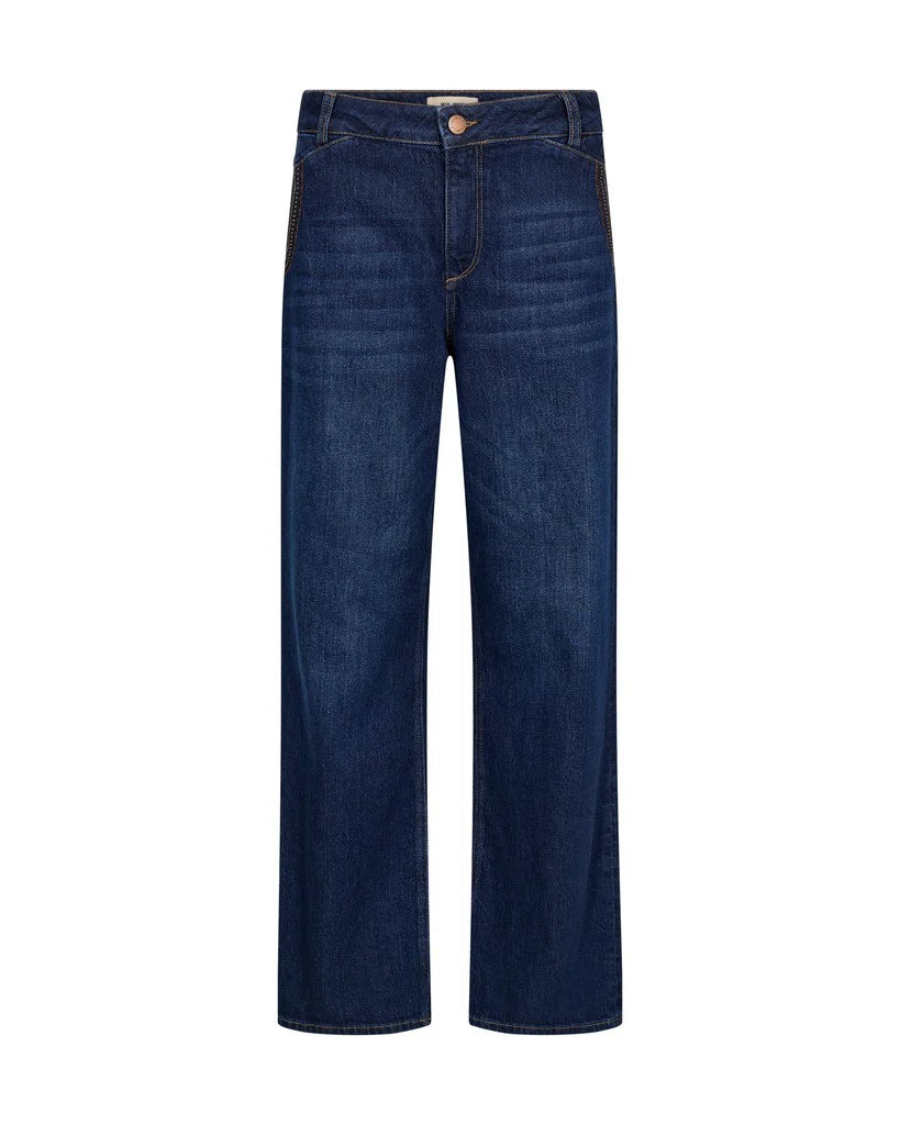 Mos Mosh Dara Emerd Jeans Mörkblå - Längd 32