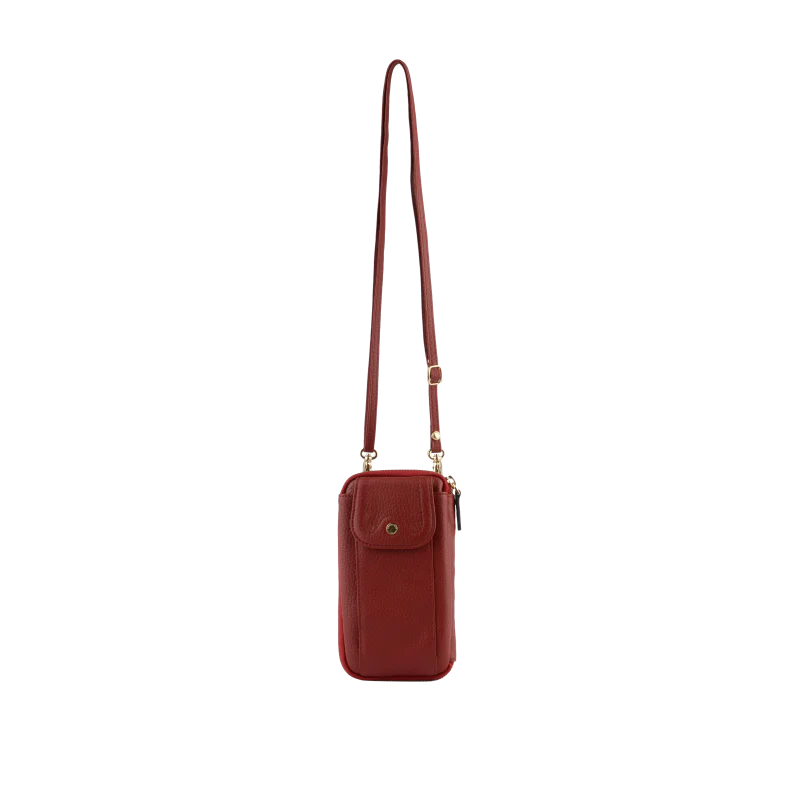 Pourchet Crossbody Mobilväska Bordeaux