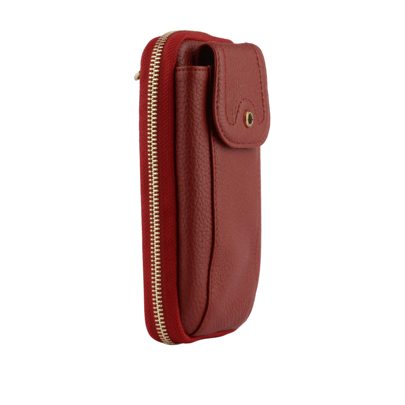 Pourchet Crossbody Mobilväska Bordeaux