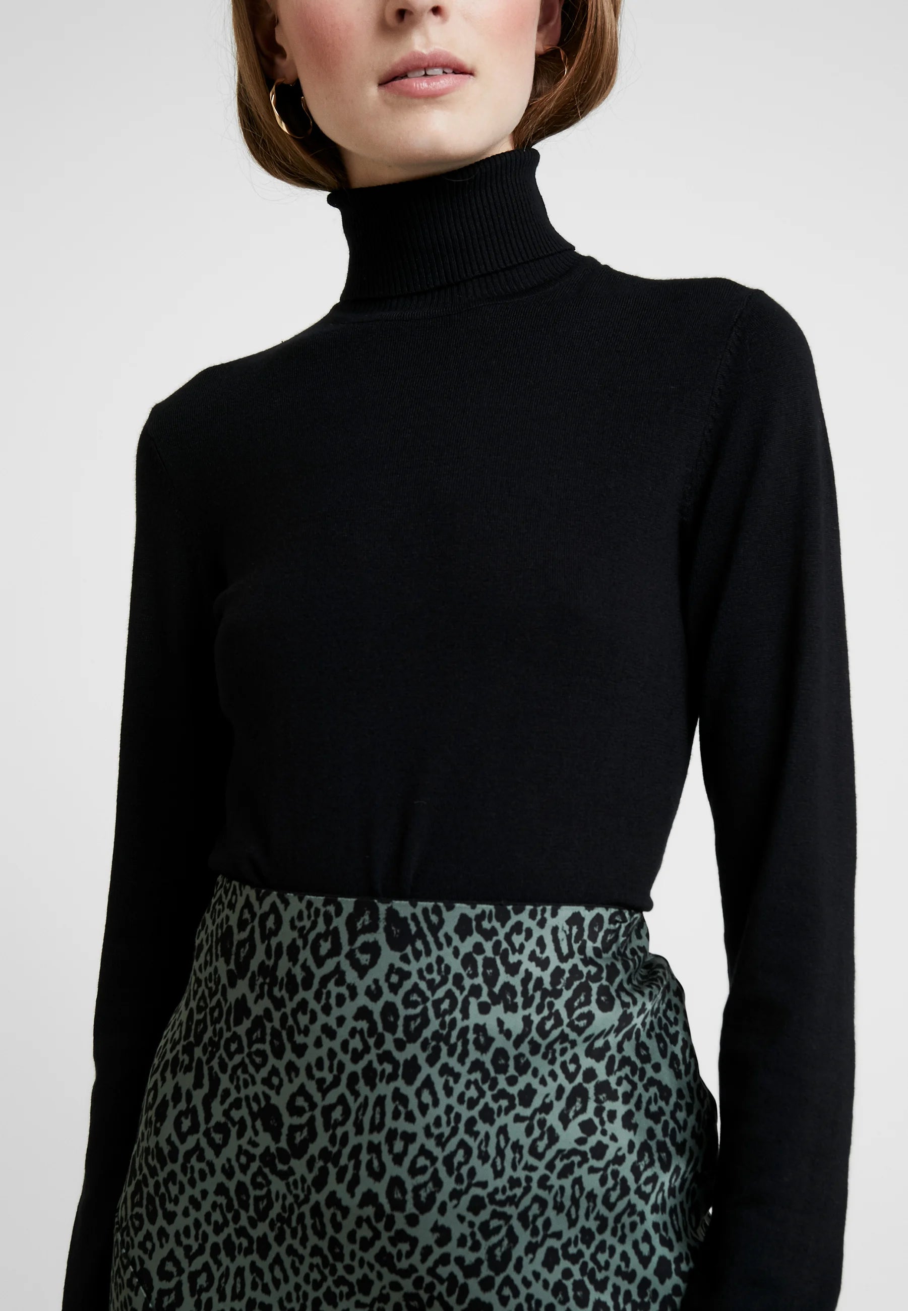 CULTURE Annemarie Stickad Tröja Polo Black