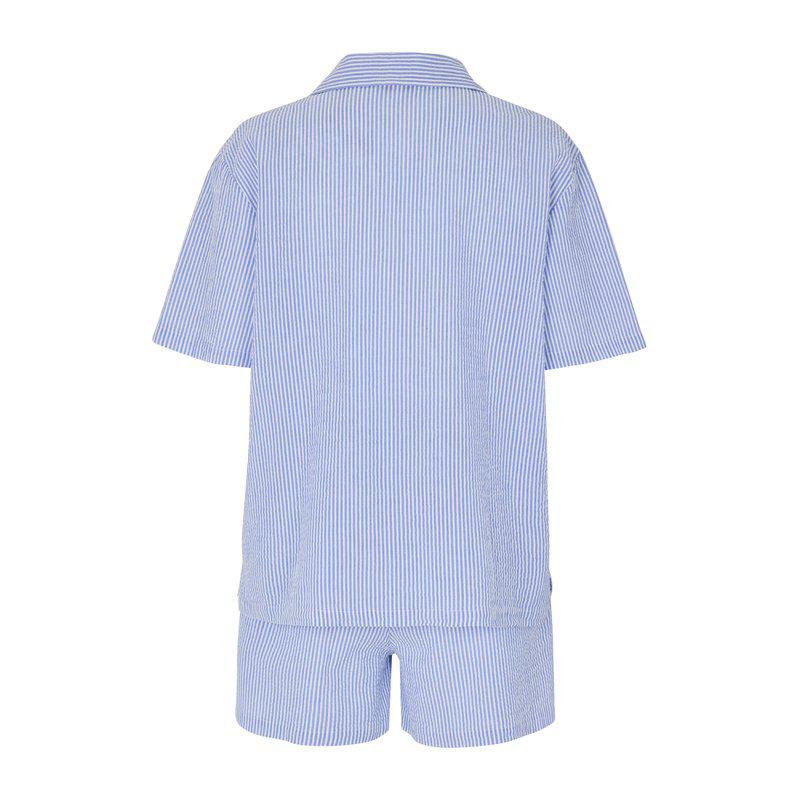 Damella Blårandiga Pyjamasshorts