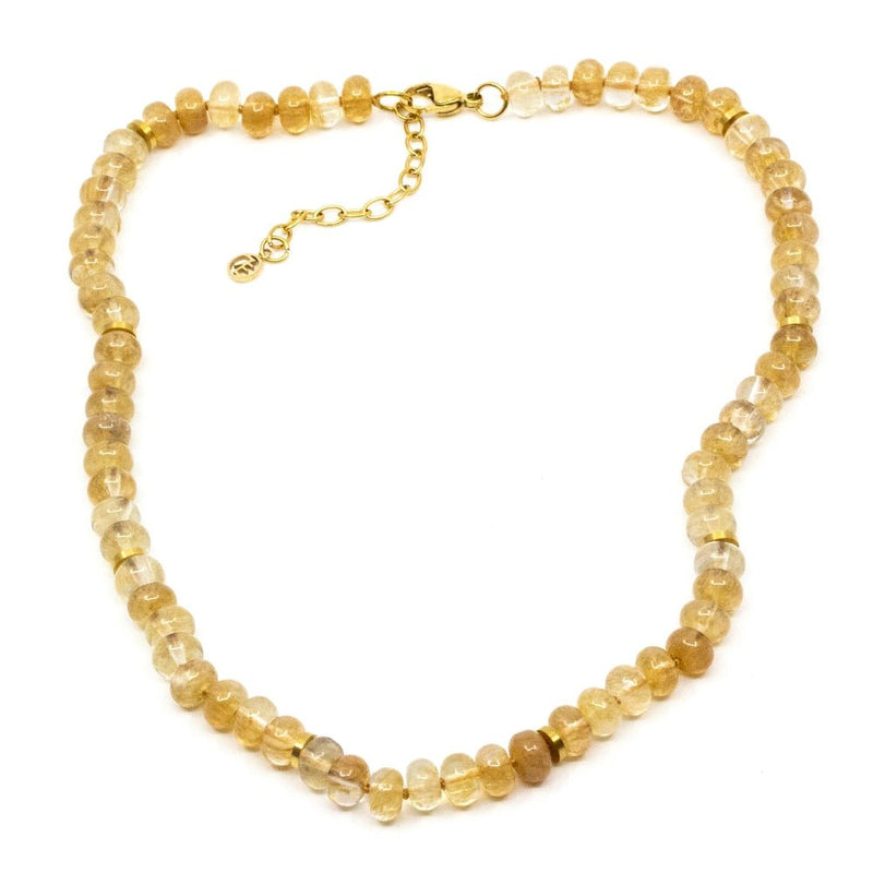 7EAST Halsband med grova ädelstenar Gul