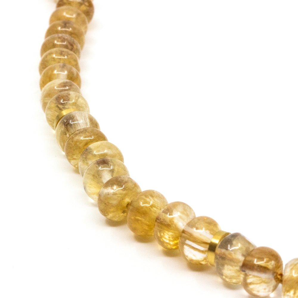 7EAST Halsband med grova ädelstenar Gul