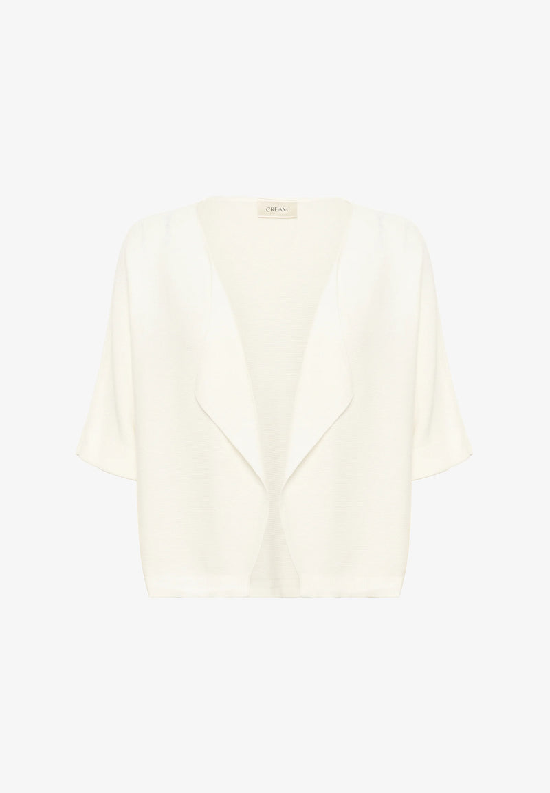 Cream Stickad Bolero CRSillar Vit