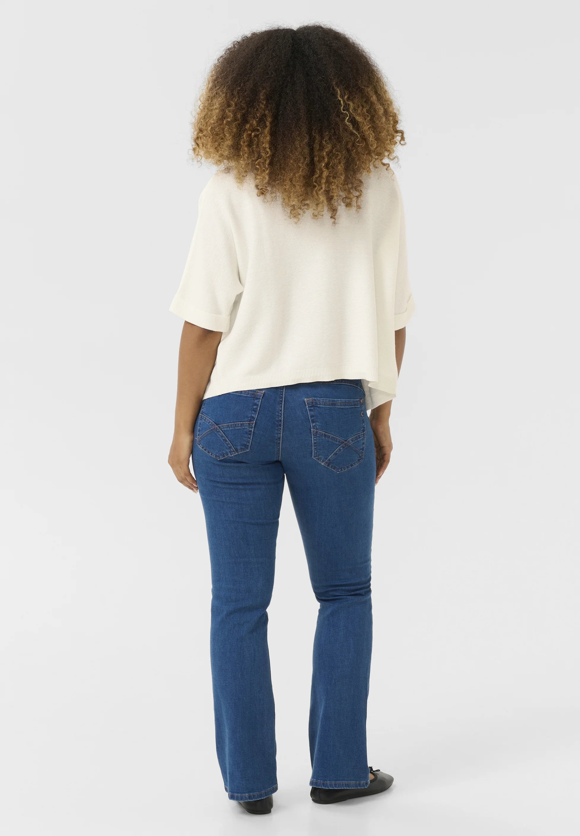 Cream Stickad Bolero CRSillar Vit