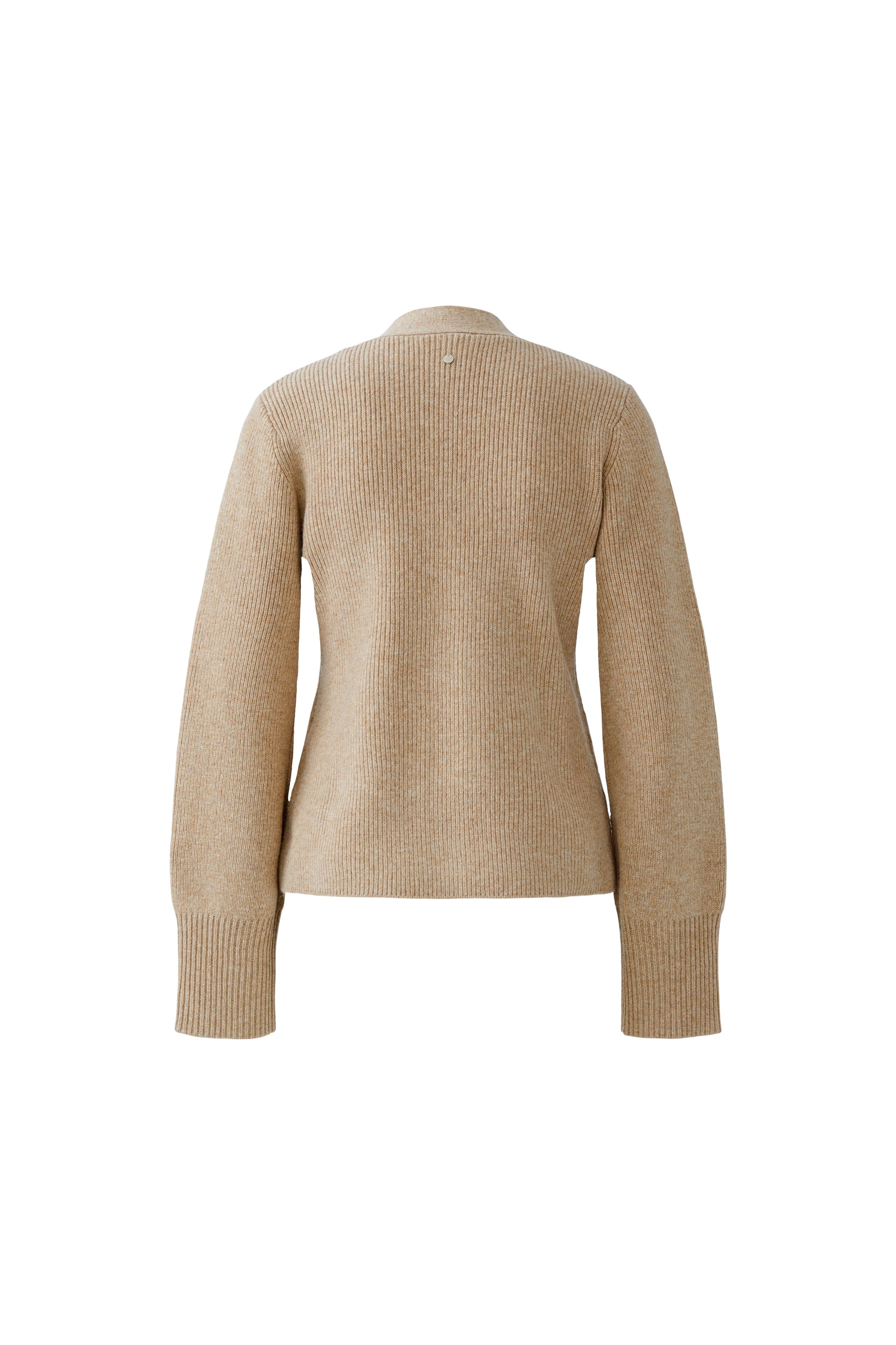 OUI V-ringad Kofta Beige