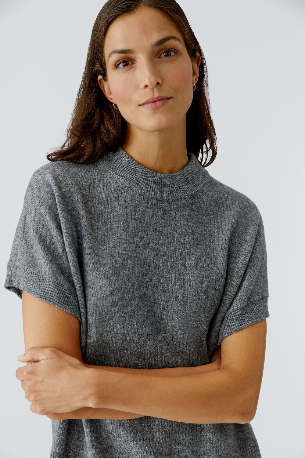 OUI Kortärmad Polotröja Grå