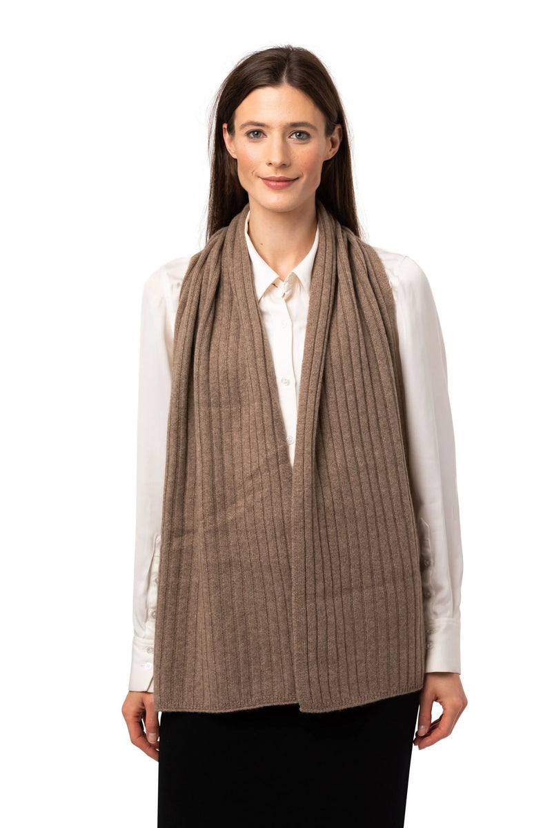 8Design Ribbad Kashmir Halsduk Beige