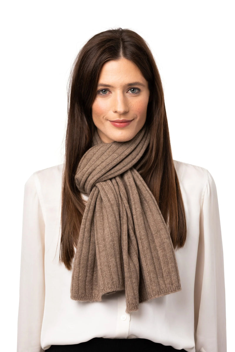 8Design Ribbad Kashmir Halsduk Beige