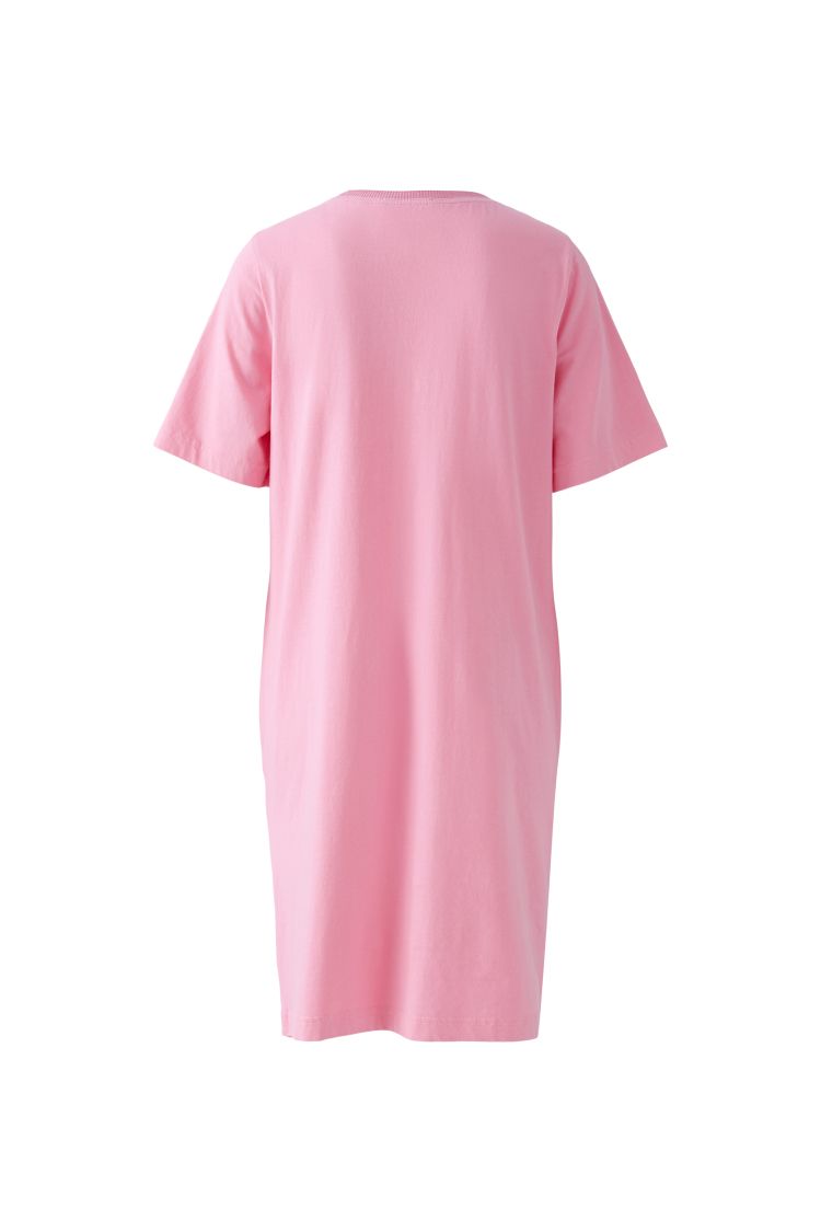 Oui enkel Linneklänning Rosa
