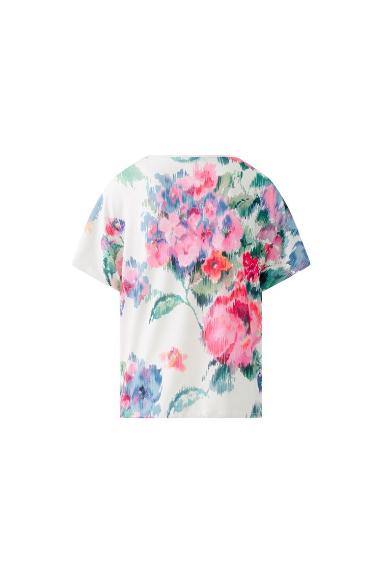 Oui kortärmade Topp blommig rosa grön