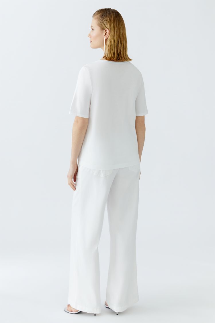 Oui T-shirt dam optisk vit